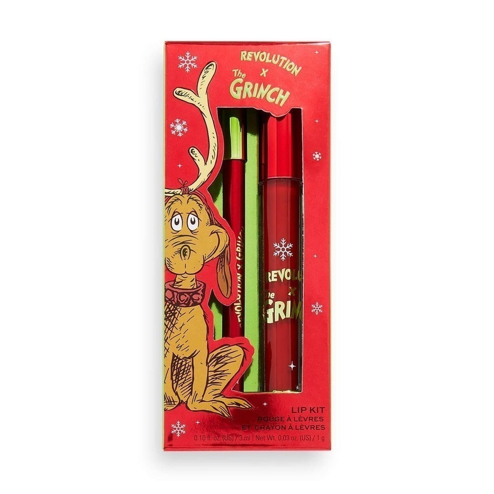 🆕 Makeup Revolution x The Grinch - Little Max Lip Kit